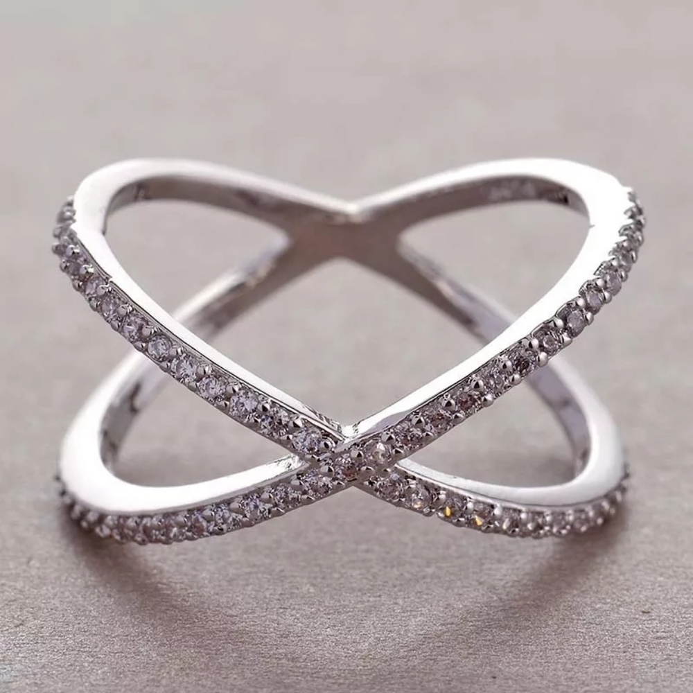 ☆☆925 silver filled & white sapphire ring♡♡ - Picture 5 of 6